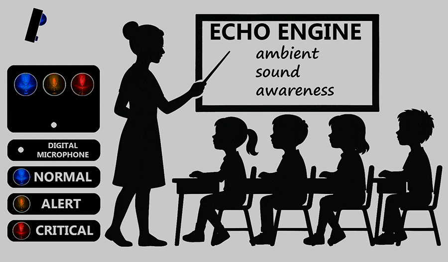 Echo-Engine classroom illustration